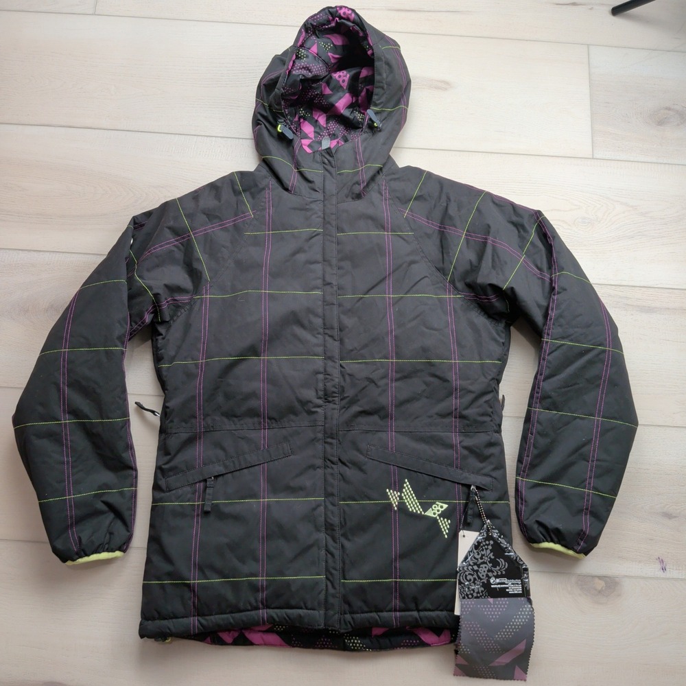 NEW 686 Mannual Iris Insulated Snowboard Jacket Womens Medium Black